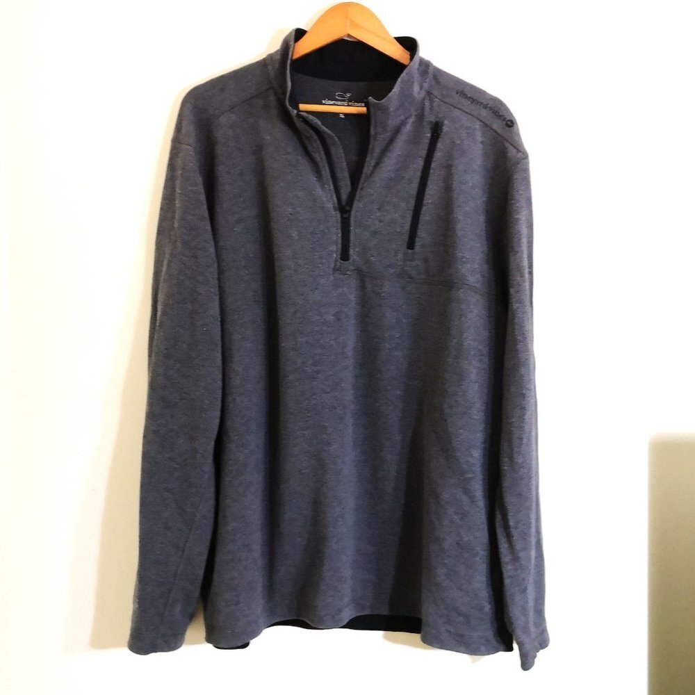 Vineyard Vines Men's Dark Gray Quarter-Zip Pullover